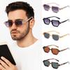 Punk Square Frame Glasses Small Frame UV400 Eyewear Retro Sun Glasses  Business
