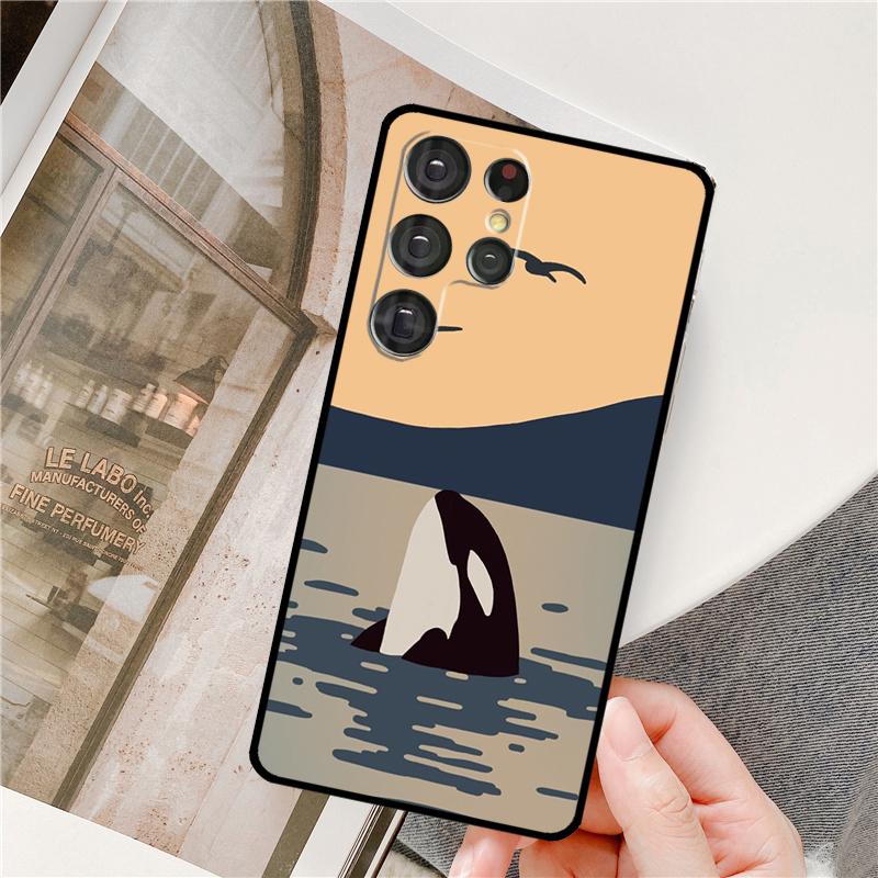 Orcas Killer Whales Case For Samsung Galaxy S23 S22 S21 Ultra Note 20 S8 S9 S10 Note 10 Plus S20 FE Back Cover