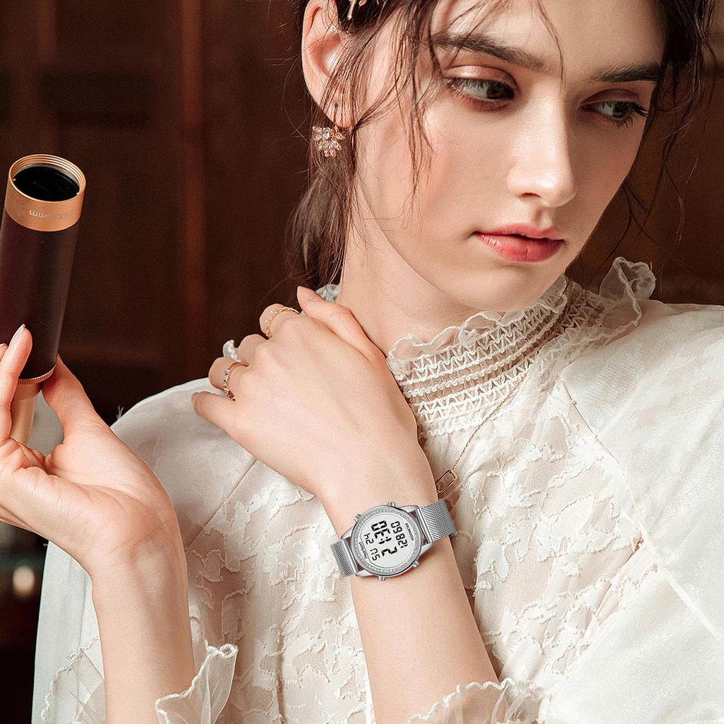 Hearkent Women's Pedometer Watch, Waterproof, Backlight, Steps, Distance, Calories, Countdown, Stopwatch, Alarm, Hourly Reminders, Large Digital Displ