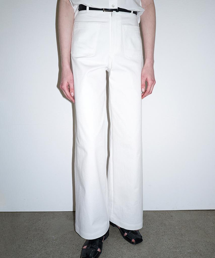 Deolum F.Pocket Denim Trousers_White