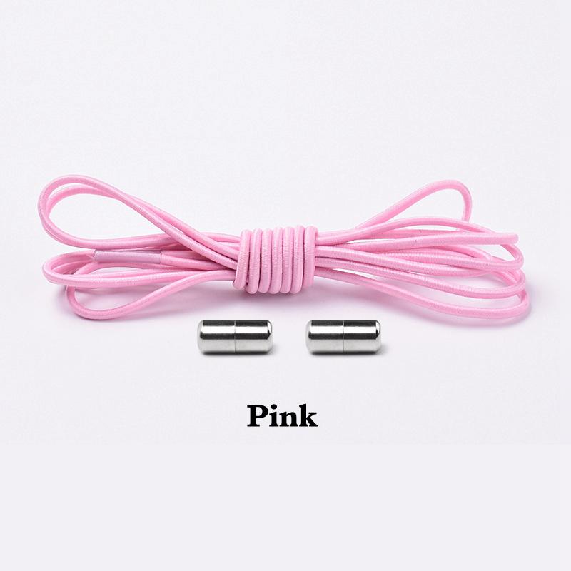 Elastic Laces Sneakers Round Shoelaces Without Ties Rubber No Tie Shoe Laces Shoes Kids Adult Quick Shoe Lace Rubber Bands