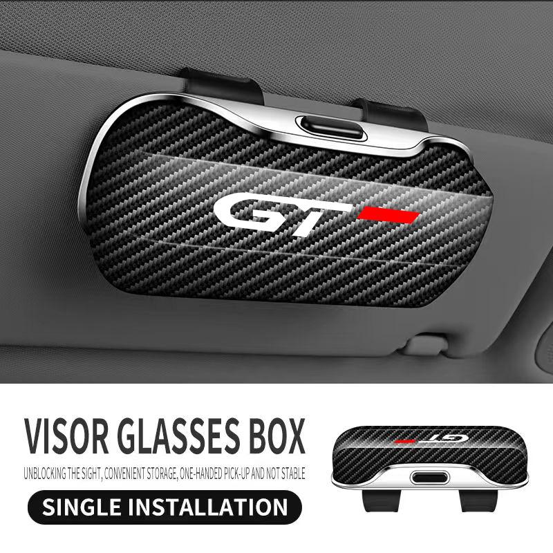 For Peugeot GT 5008 4008 3008 2008 308 508 208 PU Leather Auto Interior Accessories Car Visor Sunglasses Car Glasses Case Clip