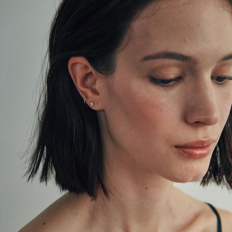 Green [10k Gold] Two.k.36 / Serene Dew Piercing