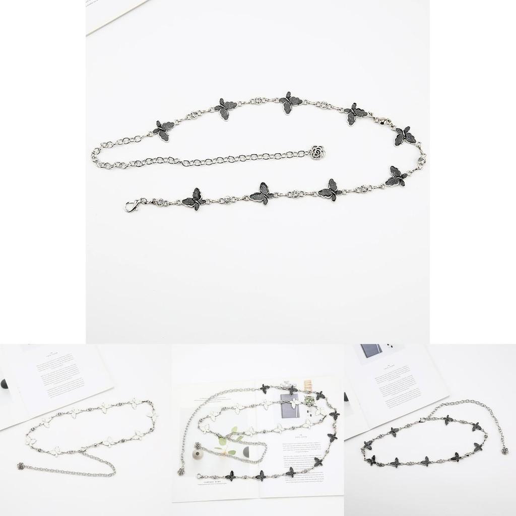 Fashion Metal Butterfly Design Women Waist Chain For Spring And Summer Outfits