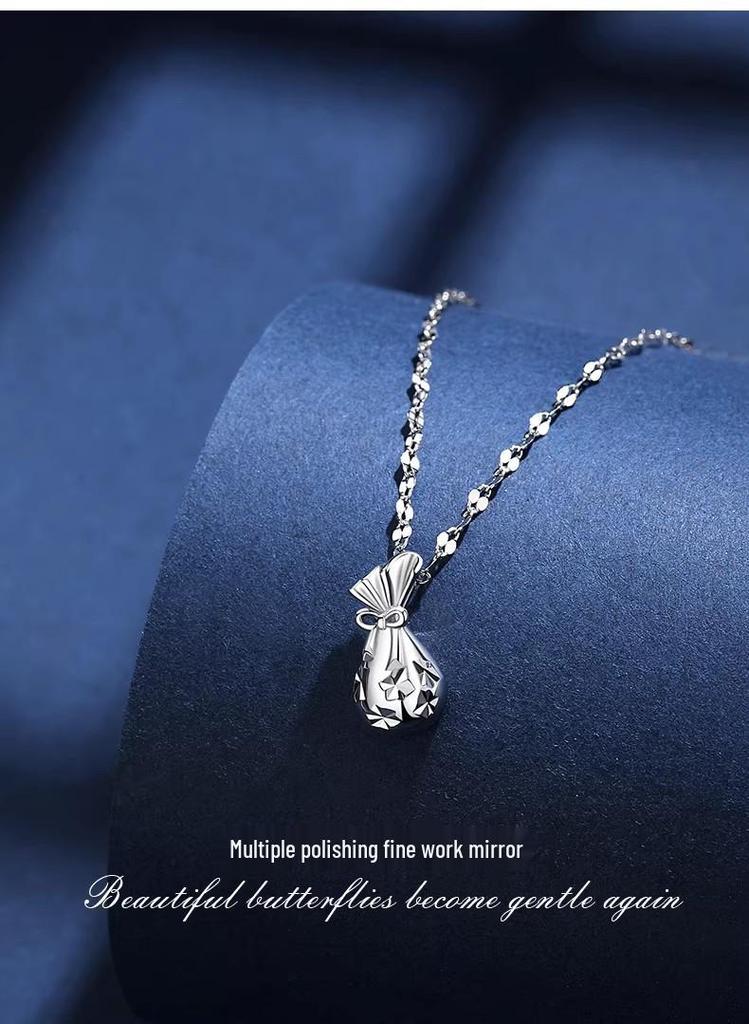 Exquisite Sterling Silver 999 Lucky Necklace: High-End Luxury Choker for Women – Perfect Best Friend Gift