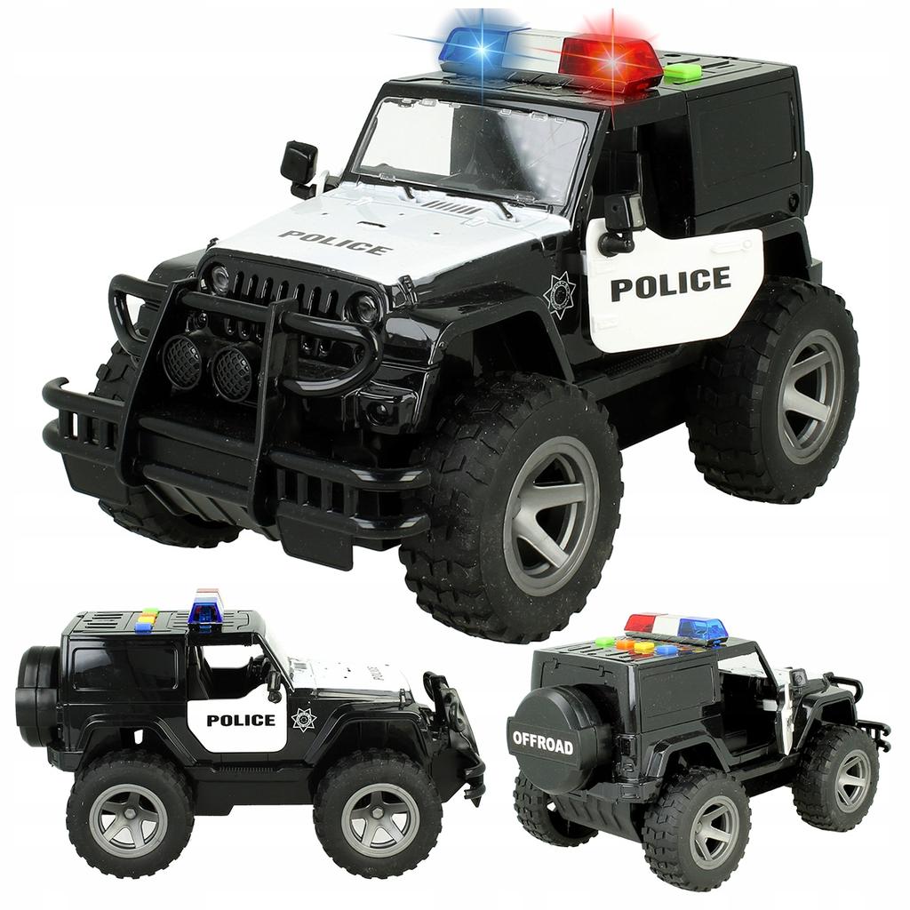[PACZB][5] Police Jeep Car with Motor, Sound, LED Lights Z1104