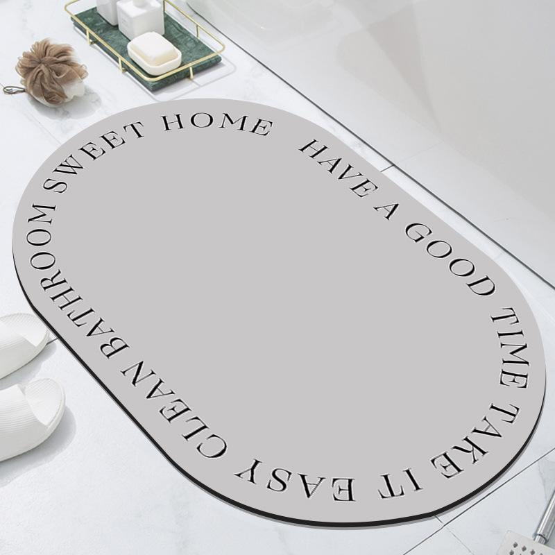 Modern Simple Household Diatom Mud Mat Bathroom Non-slip Mat Toilet Toilet Easy To Dry Absorbent Foot Mat