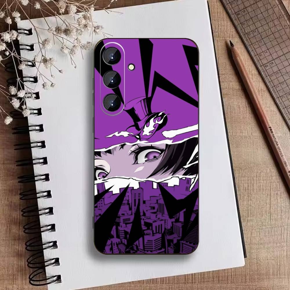 

P-Pers-Sona 5 Joker Phone Case For Samsung Galaxy A73,21,22,32,71,53,52,51,80,5G Soft Black Cover Samsung a21s