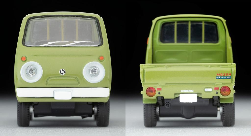 Tomica Limited Vintage 164 LV-198a Mazda Porter Cab Three-way Open Green with Figure Completed Product 314936