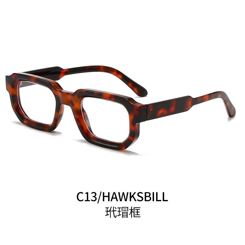 Square sunglasses European and American retro square thickened small frame flat glasses fashion street sunglasses women