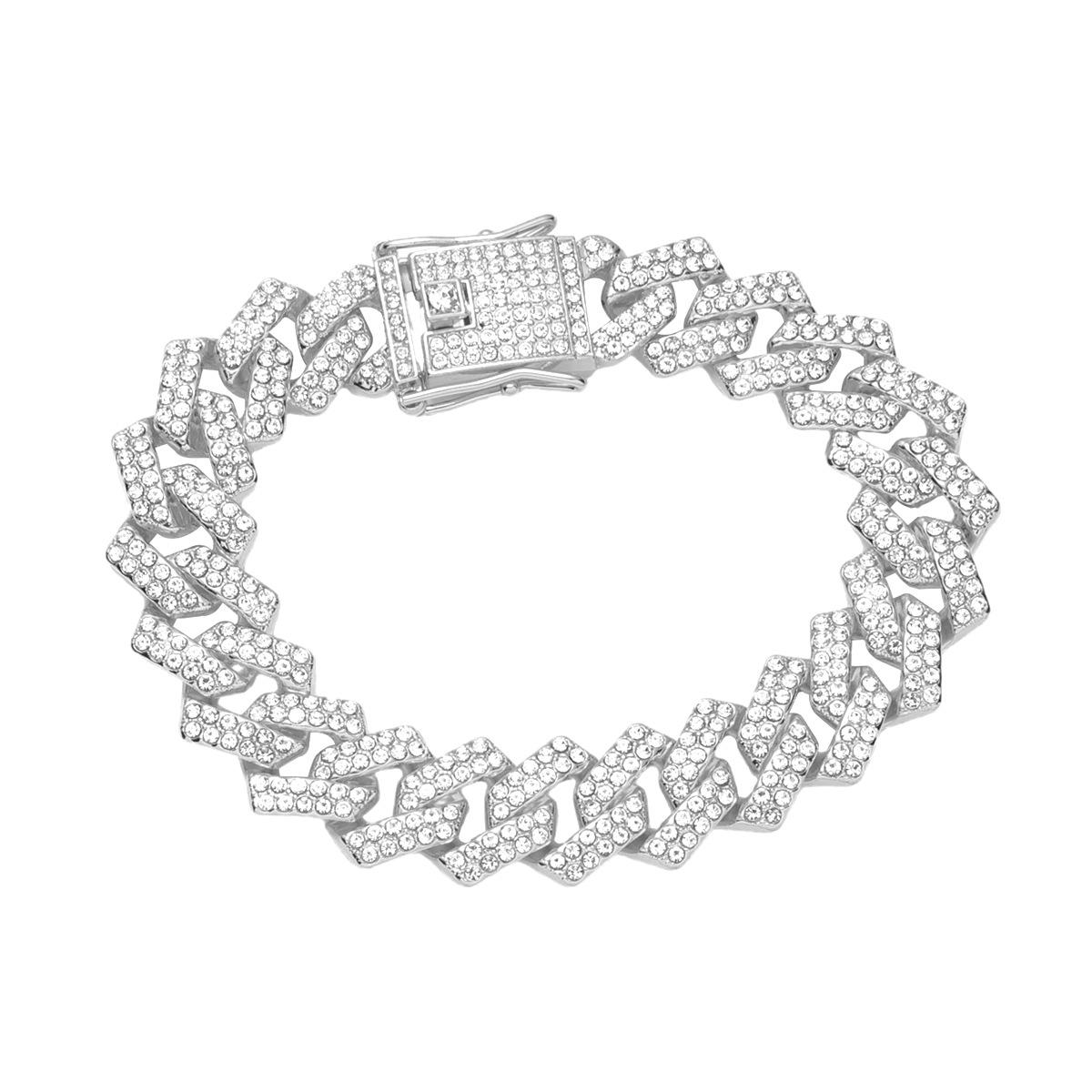 

Мужской модный браслет в стиле хип-хоп из Европы и Америки с бриллиантами