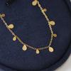 18K Gold Plated Stainless Steel Multi Pendant Necklace Dainty Rectangle Waterdrop Tassel Choker Necklace Women Fashionable