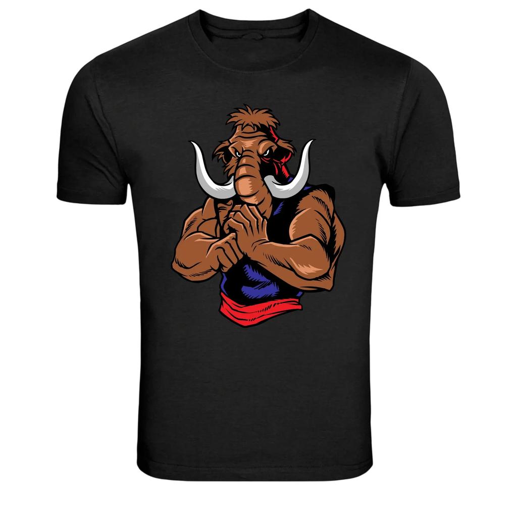 Mammoth Warrior Strong Animal Character T-Shirt