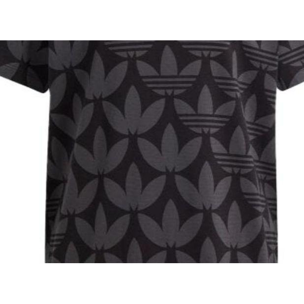 Adidas Originals Logo Print Casual Mid-Length Polo Dress Women Dresses Black II3183