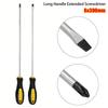6x300mm Screwdriver Long Slotted Cross Head Screwdriver Bits Rubber Handle Multipurpose Magnetlc Manual Screw Driver Tools
