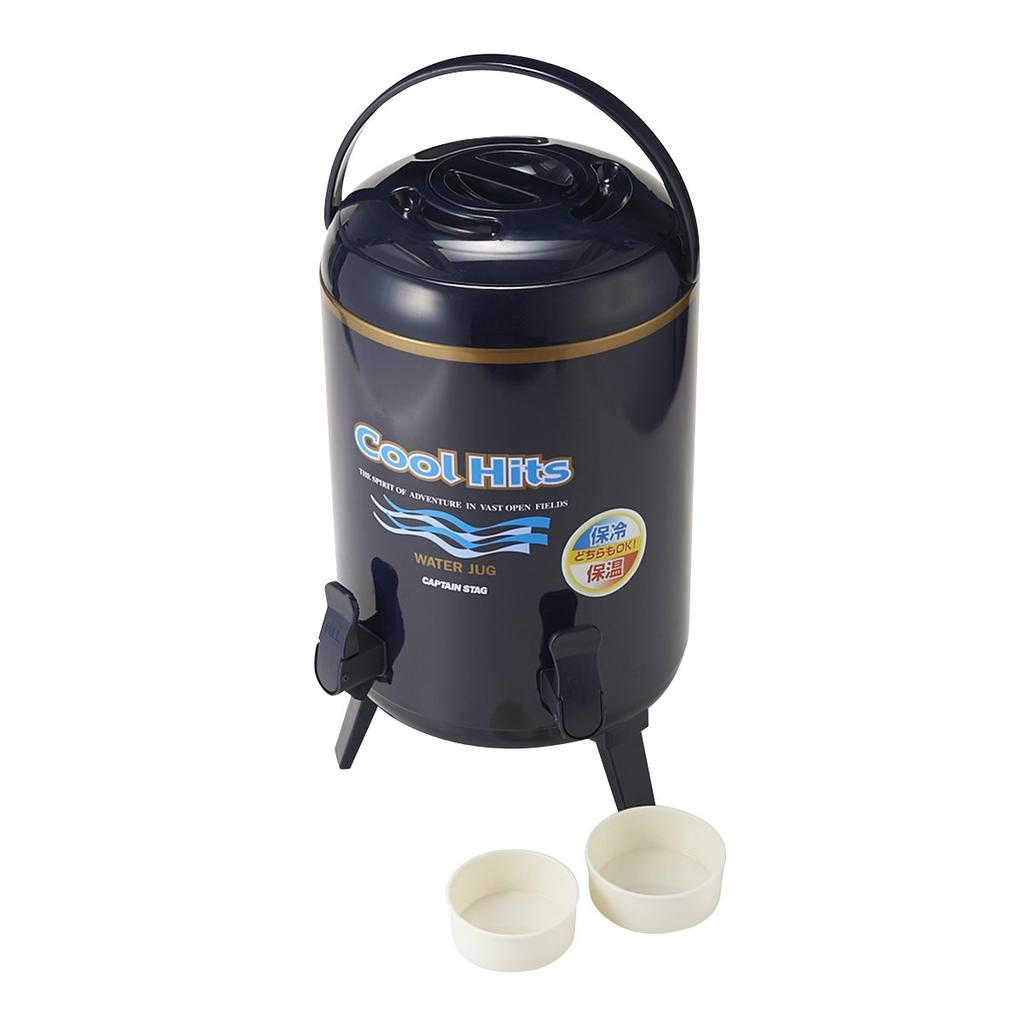 Captain Stag Cool Hits Twin Cock Water Jug 10L (Navy) M-5034