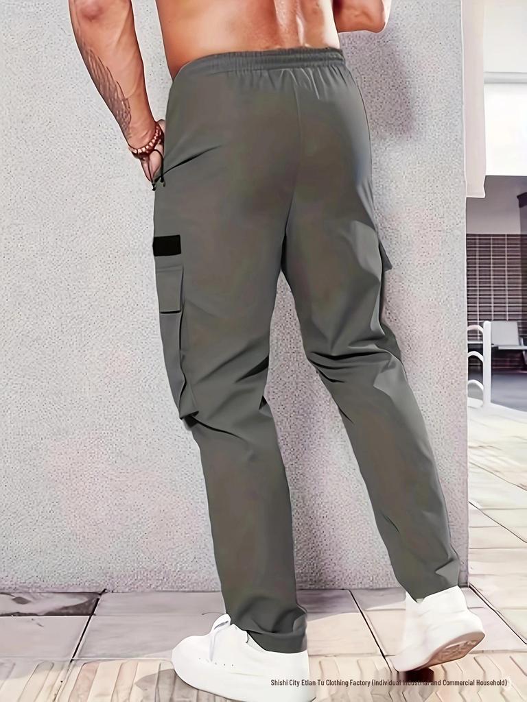 Men's Casual Multi-Pocket Work Pants - All-Season, Breathable & Comfortable