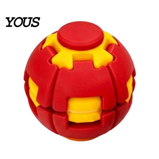 3D Printed Decompression Toy Stress Ball, Press & Rotating Finger Spinner, Ball Ergonomic Fidget Toys, Portable for Office Commuting