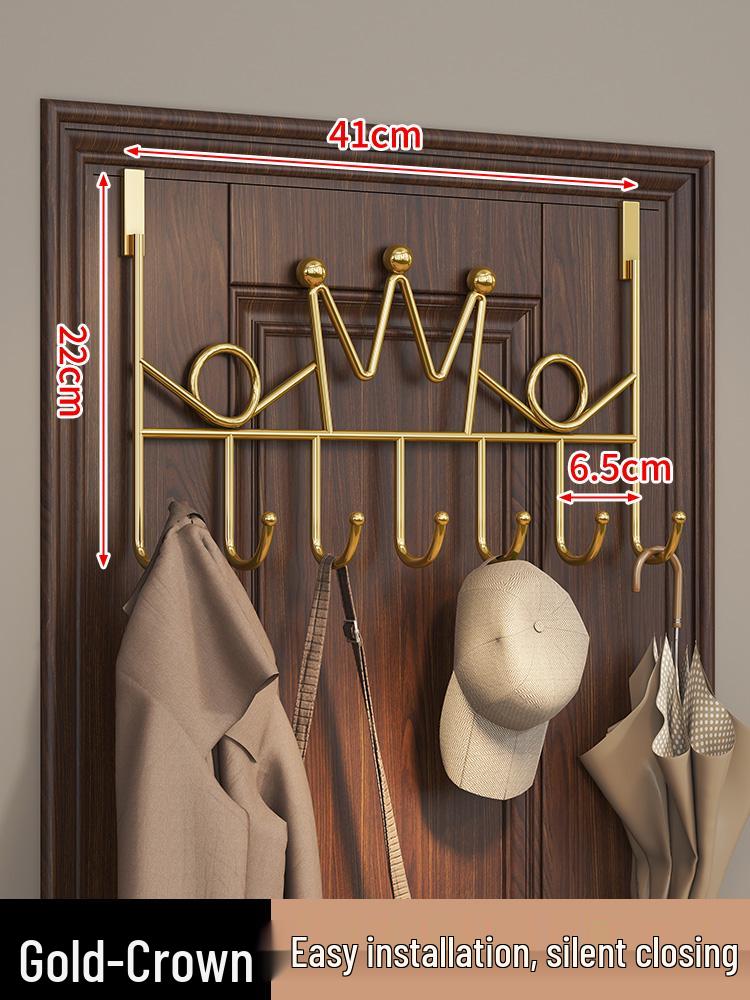 Door-Mounted Hook & Storage Rack for Clothes, Coats, and More