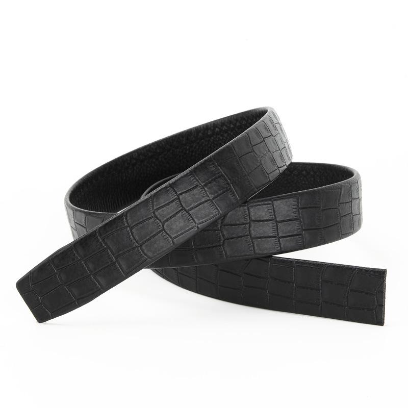 Curea din piele de vacă cu strat superior față-verso Corp de curea cu cataramă automată pentru bărbați Curea din piele de vacă cu margine dublă embosată