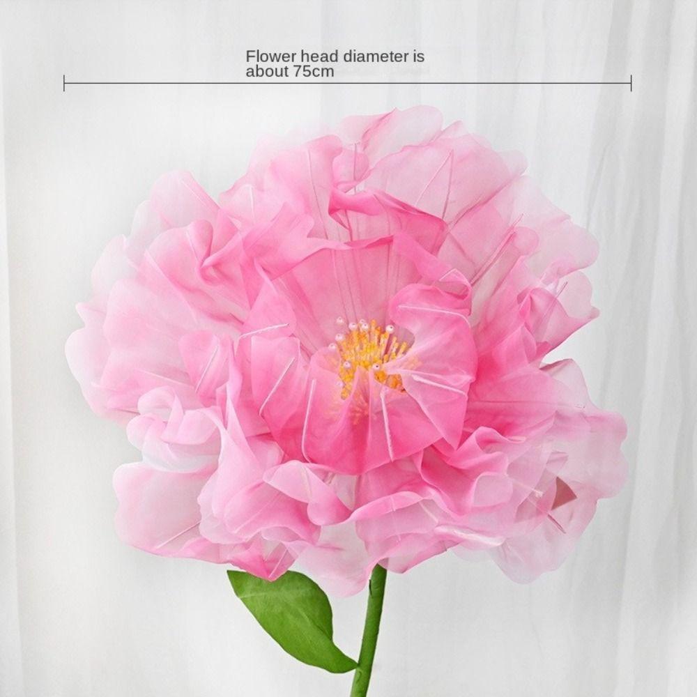 3D Big Simulation Flower Hollow Large Artificial Flowers Hanging Gauze Peony Photography Props Festival Decoration