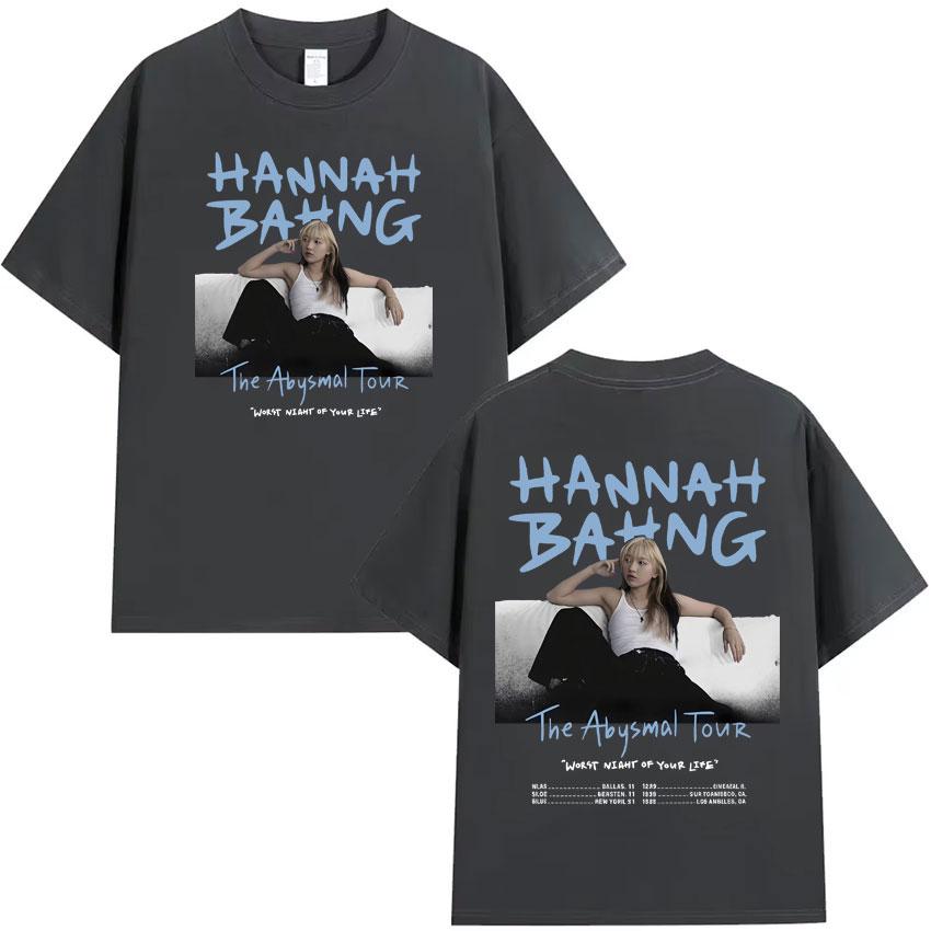 Harajuku Hannah Bahng Hip Hop T Shirt Mens Womens High Quality Fashion Cotton Short Sleeve Tshrit Summer ONeck Clothes Hot Sale