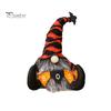 Striped Knitted Gnomes Halloween Plush Gnome Decoration, Spooky Boo Swedish Tomte Elf Figurine, Faceless Scandinavian Dwarf Ornament for Home