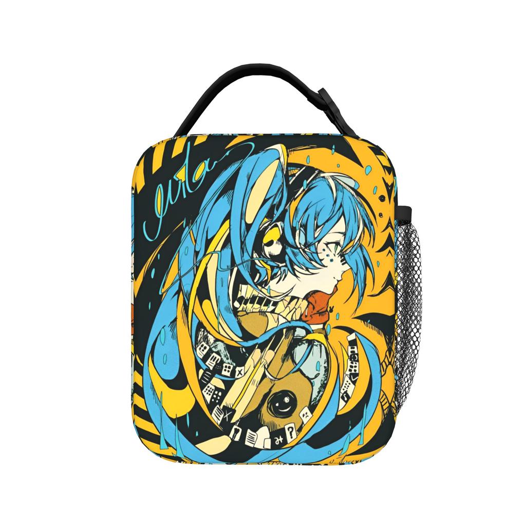 Hatsune Miku Insulated Lunch Bags Thermal Bag Reusable,Lunch Container Kawaii  Anime Leakproof Tote Lunch Box Food Bag College