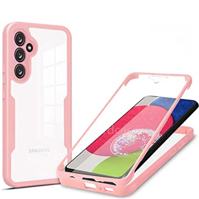360 Doppelseitige Stoßfeste Vollkörperhülle Für Samsung Galaxy M53 M12 M22 M32 A54 A04S A14 A24 A04E A34 A23 M33 Silikonhülle