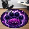 1pc Paw Rose Print Chair Carpet for Office  Machine Washable Rug for Office,  Good Gift for Family or Friends yy251225237