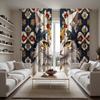 Hd Euro American Style Embroidery Elvis Decorative Curtain Blue Tie Digital Printed Home Decoration Decora Curtains Set Of 2 Made Polyester