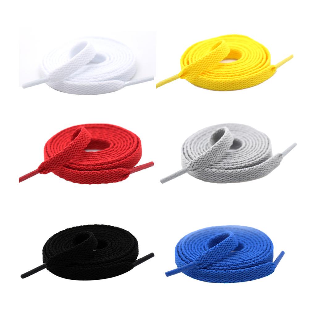 1 Pair Flat Laces Solid Color Shoelaces Fashion Sports Sneakers Shoe