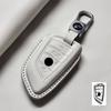 Genuine Leather Car Key Case Cover Fob For Bmw G30 G20 G11 F15 F16 G01 G02 F48 X1 X3 X5 X6 X7 1 3 5 6 7 Series Keychain Luxury
