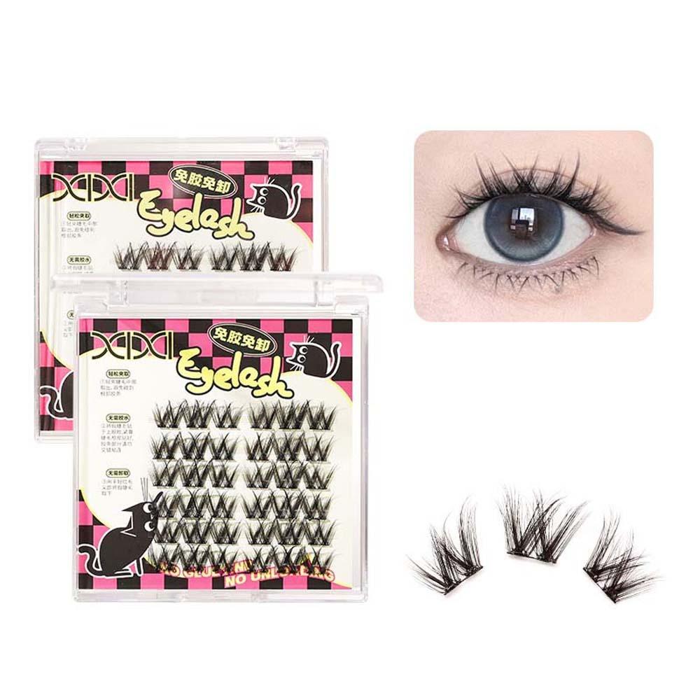 Crossing Shape Glue Free False Eyelashes DIY Eyelashes Extensions Creative False Eyelashes  Women