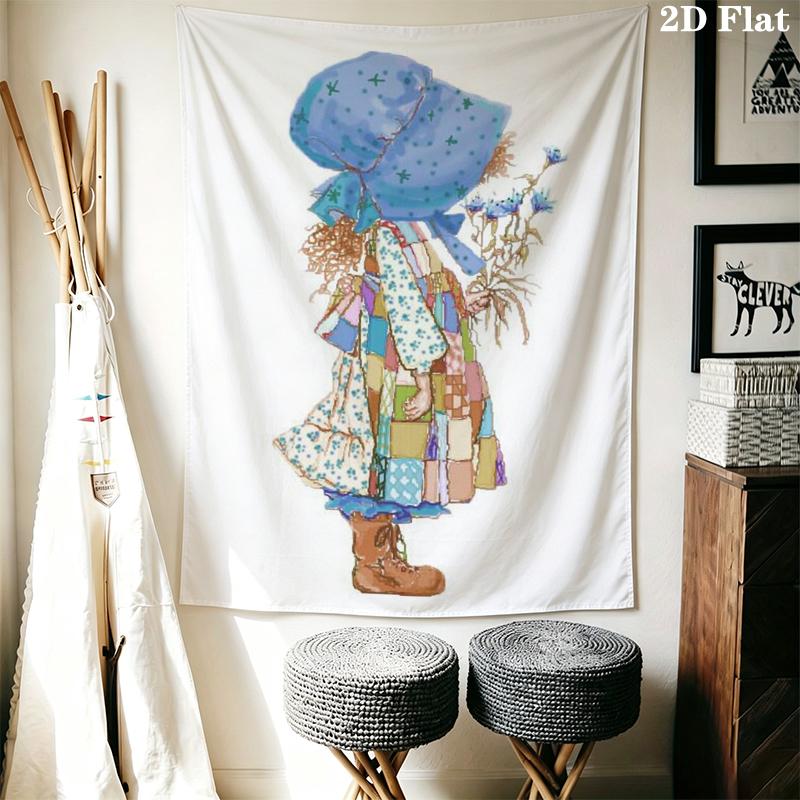 Sarah Kay Wall Tapestry Aesthetic Wall Hanging Printed Fabric Blanket Decorative Tapestries for Bedroom Living Room Home Decor
