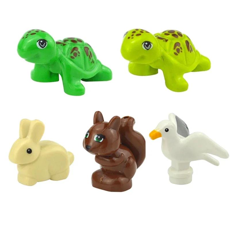 DIY Creative Model Cute Animal MOC Building Blocks Brick Little Pet Zoo Dog Duck Tortoise Penguin Cat Pig Bird Rabbit Toys