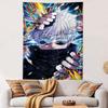 White-Haired Anime Character with Blue Eyes Patterned Tapestry Home Decor, Suitable for Bedroom and Living Room, Gift