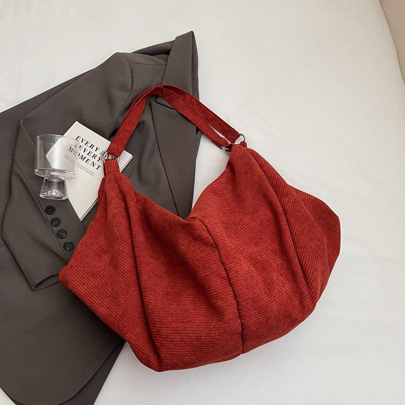 Multifunctional Shoulder Bags For Women Oversized Corduroy Fashion Backpacks Large Capacity Shopper Totes Hobo Bag CLE
