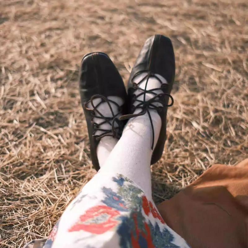 Fashion Leather Women's Shoes Round Toe Female Footwear Low Heels Shallow Mouth Ballet Flats Oxfords Genuine Leather Dress Retro