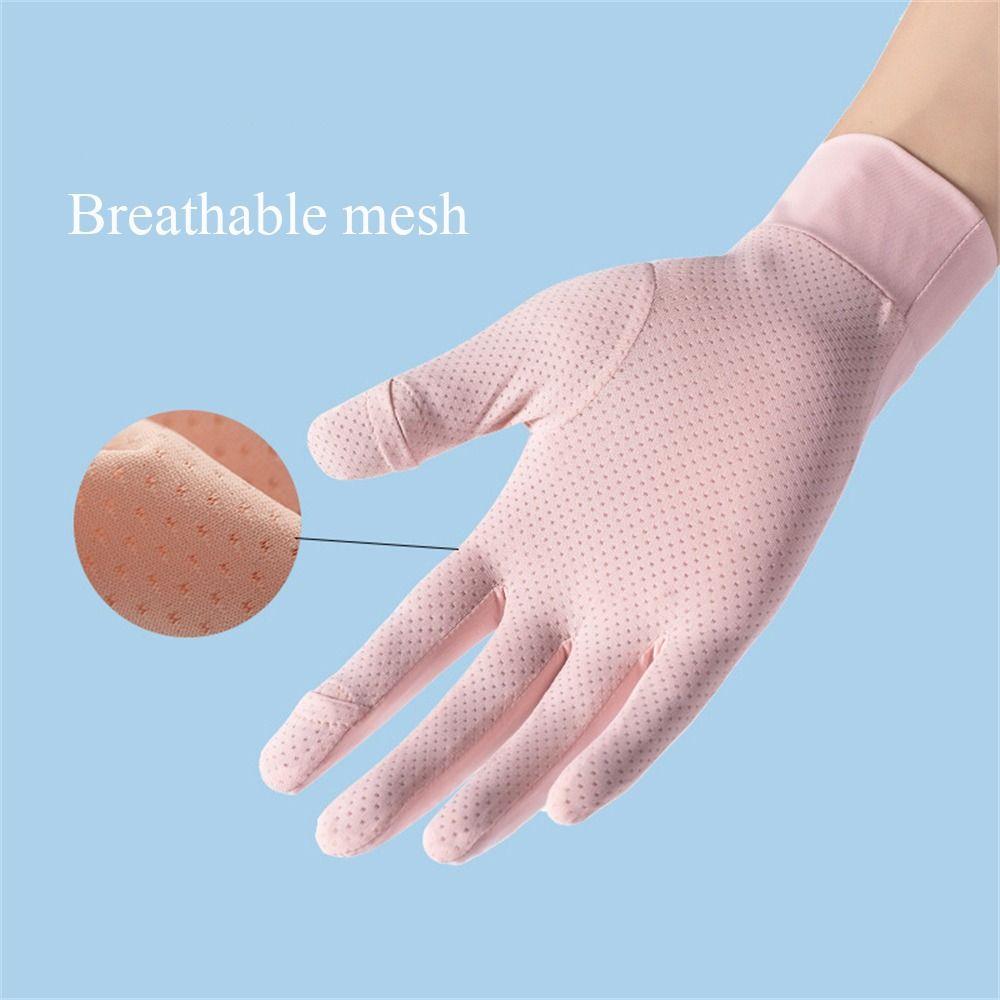 Thin Sun Protection Gloves Elastic Cycling Driving Gloves Fashion Sunscreen Gloves  Running Sports
