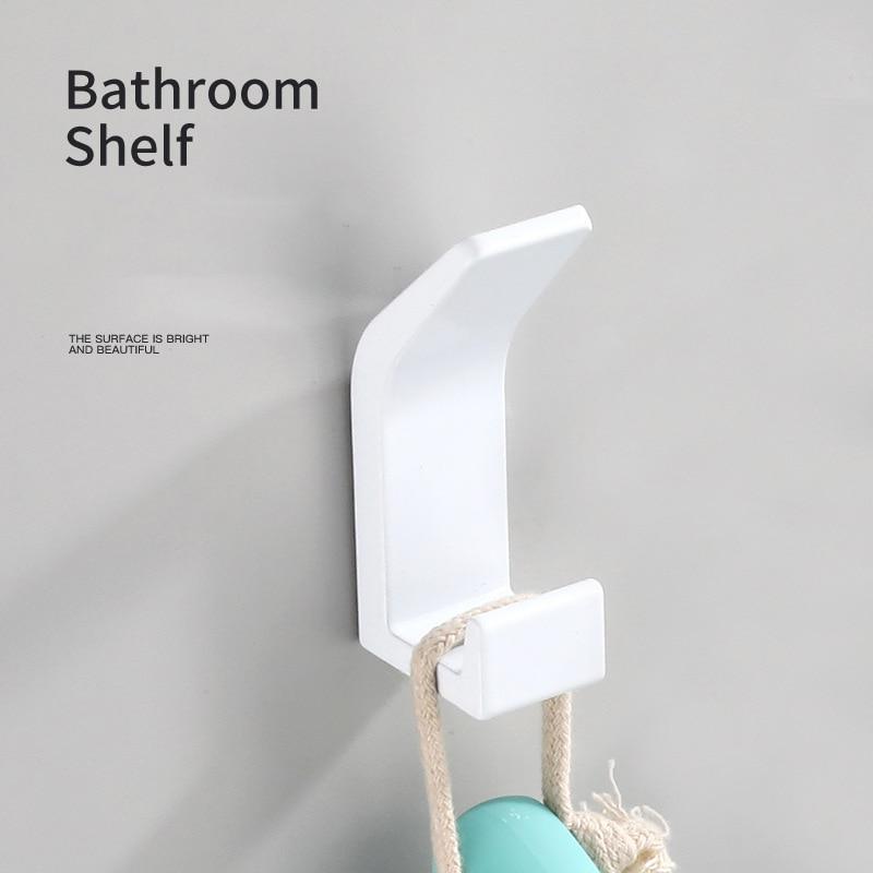 Double Hook Black White Towel Hook For Bathroom Clothes Hook For Bedroom Robe Hook Coat Hook For Livingroom Kitchen Accessories