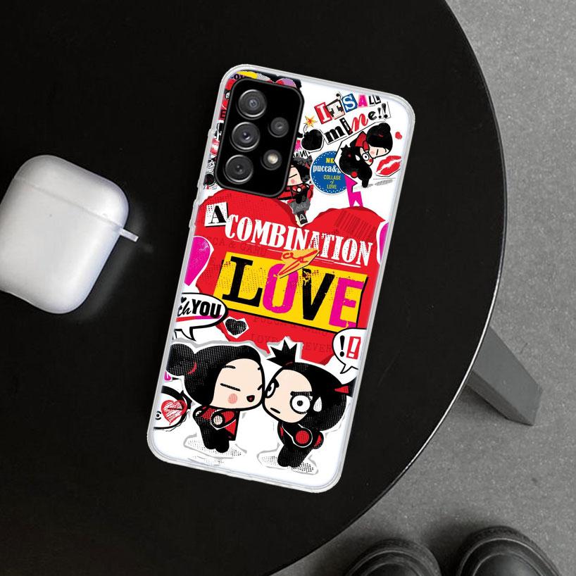 

Милый Мультяшный Чехол-Крышка Pucca Garu для Samsung Galaxy A12 A22 A32 A52 A72 A02S A51 A50S A31 A20S A10S Note 20 Ultra 10 Plu Samsung A71 4G