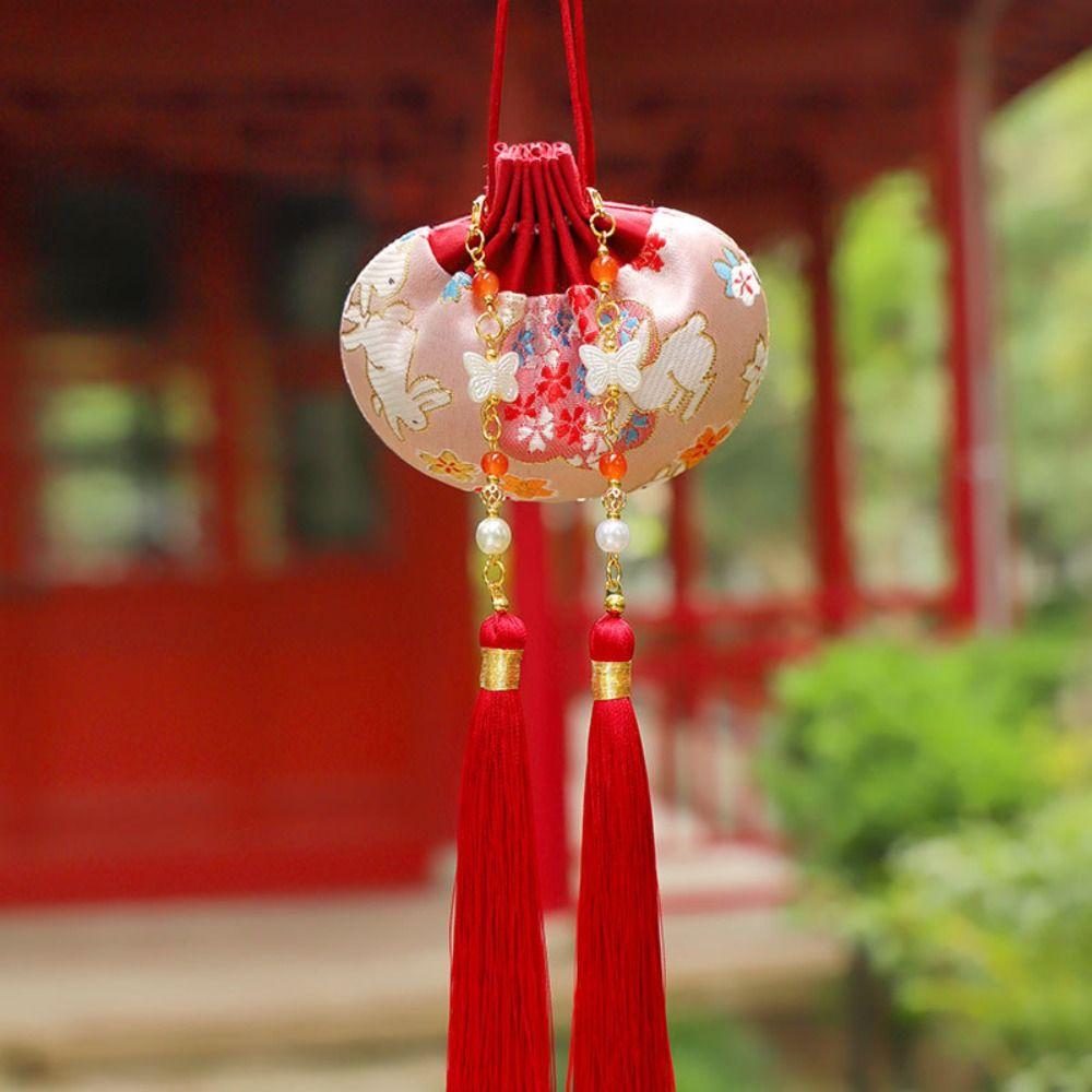 Embroidery Tassel Storage Sachet Empty Hanging Pouchperfume Bag  Blessing Gift