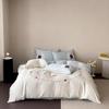 Summer Cool Cartoon Embroidery Tencel 4-Piece Bed Sheet Set