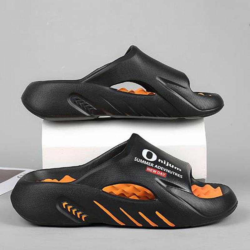 Modische Massage-Hausschuhe für Herren, für drinnen und draußen, Sandalen, Strand, Freizeitschuhe, Slides, Herrensandalen, große Größe, bequem, weich, Übergröße