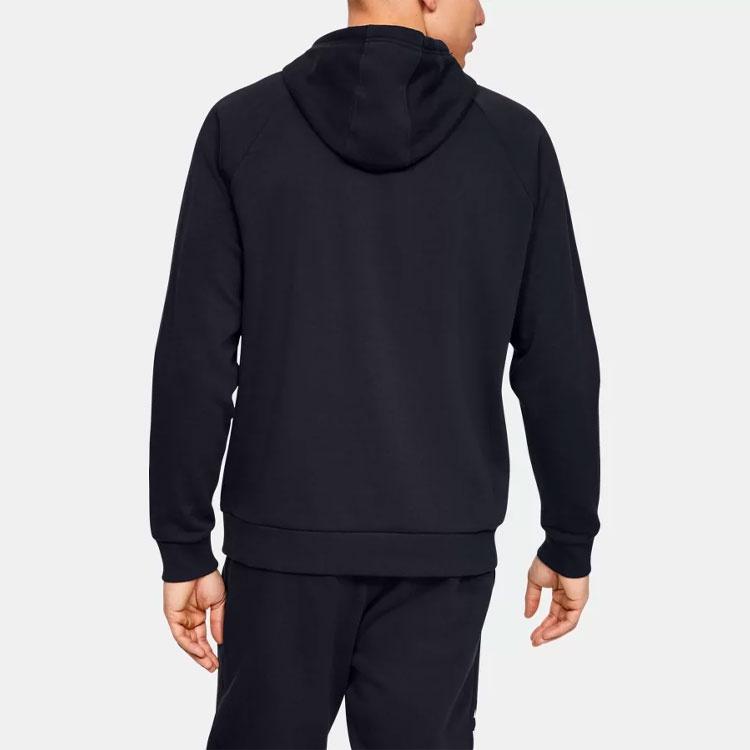 Under Armour Rival Sweatshirts Men's Black Hooded Moderate Regular Unisex 1345628-001