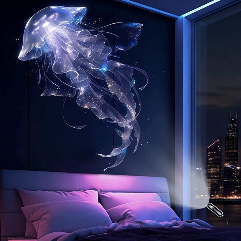 Led Usb Projector Light 3/6Pcs Projection Patterns- Adjustable Whale Butterfly Jellyfish Starfish Night Light Festival Gift