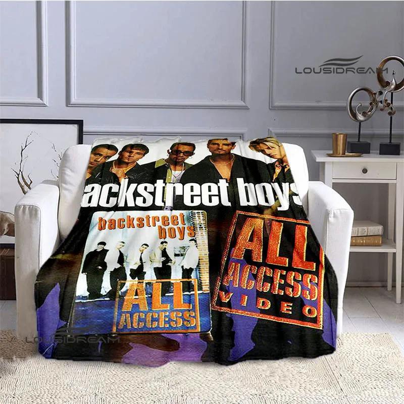 Coperta Plaid in Flanella Stampata Backstreet Boys Morbida Accogliente Calda Biancheria da Letto da Viaggio Regalo di Compleanno Perfetto per i Fan