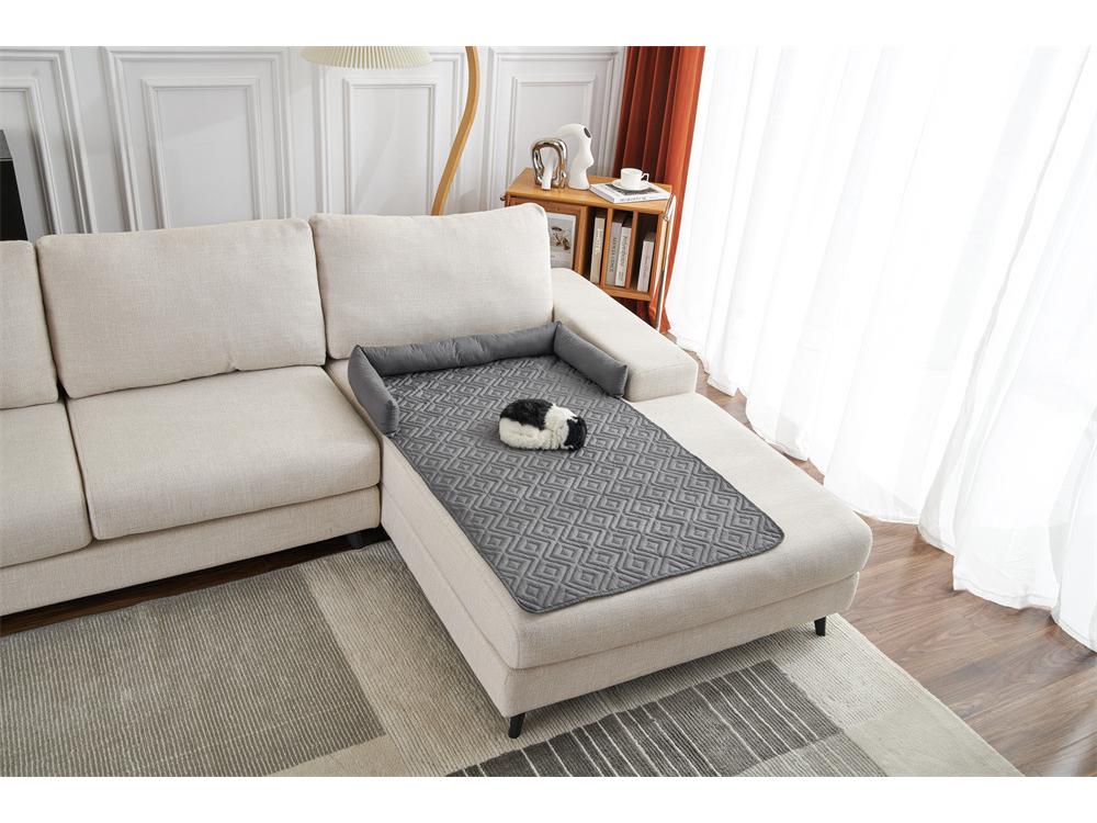 Waterproof and Moisture-Proof Pet Sofa Cushion with Pillow - Nesting Sleeping Pad for Pets