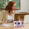 DIY Diamond Painting Kit Special Shape Diamond Pen Container Office Supplies Storage Box Rhinestone Art Desk Organizer for Desk